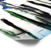 Bluebells Schmetterling Blumenart Poster (Ecke)