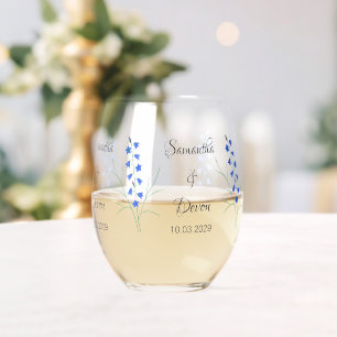 Bluebells Stemless Wine Glasses Weinglas Ohne Stiel
