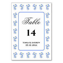Bluebells Tischnummer