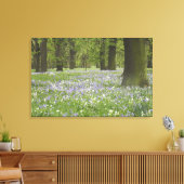 Bluebells und Eichen im Frühling, Little Hagley Leinwanddruck (Insitu (Wohnzimmer))