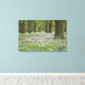 Bluebells und Eichen im Frühling, Little Hagley Leinwanddruck (Insitu (Holzboden))