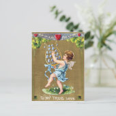 Bluebells Viktorianisch Valentinstag Postkarte (Stehend Vorderseite)