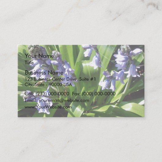 Bluebells Visitenkarte (Vorderseite)
