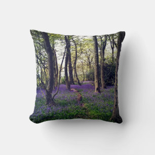 Bluebells Wald Bloral modern elegant Beautiful Kissen