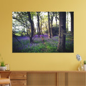 Bluebells Wald Bloral modern elegant Beautiful Leinwanddruck (Insitu (Wohnzimmer))