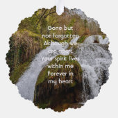 Bluebells Waterfall Landscape  Memorial Keepsake  Ornament Karte (Rückseite)