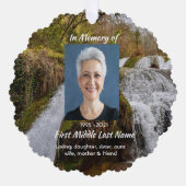 Bluebells Waterfall Landscape  Memorial Keepsake  Ornament Karte (Vorderseite)