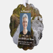 Bluebells Waterfall Landscape  Memorial Keepsake  Ornament Karte (Links)