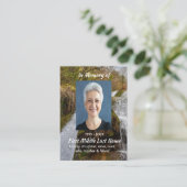 Bluebells Waterfall Landscape  Memorial Keepsake  Visitenkarte (Stehend Vorderseite)