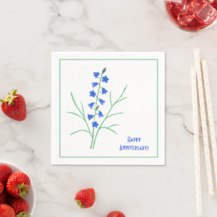 Bluebells White Jubiläum Serviette