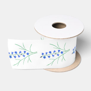 Bluebells White Ribbon Satinband