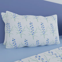 Bluebells White Standard Pillow Case