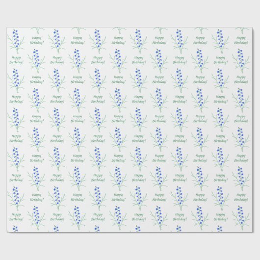 Bluebells Wrapping Paper mit Text Geschenkpapier (Flach)