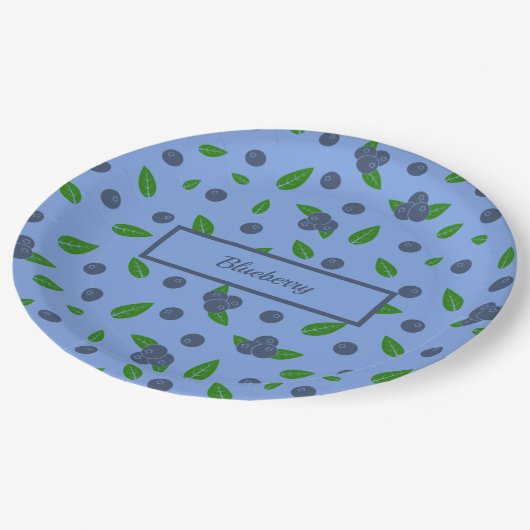Bluebermuster Paper-Teller Pappteller (Schrägansicht)