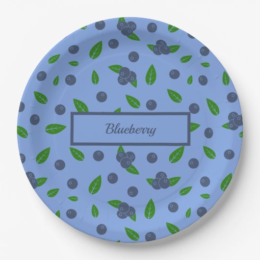 Bluebermuster Paper-Teller Pappteller (Vorderseite)