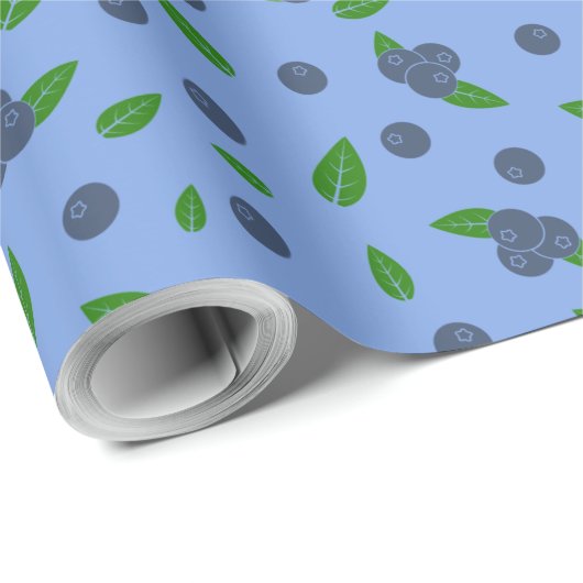 Bluebermuster Wrapping Paper Geschenkpapier (Rolleneckpunkt)