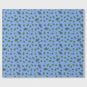 Bluebermuster Wrapping Paper Geschenkpapier (Flach)