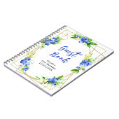 Blueberries and Foliage Birthday Guest Book Notizblock (Linke Seite)