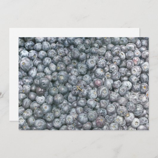 Blueberries Art Einladung (Vorne/Hinten)