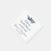 Blueberries Blueberry Frucht Baby Shower Party Serviette (Ecke)