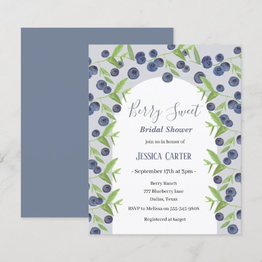 Blueberries Blueberry Frucht Brautparty (Vorne/Hinten)