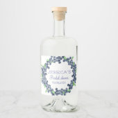 Blueberries Blueberry Frucht Brautparty Party Alkoholflaschenetikett (Vorderseite)