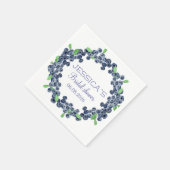 Blueberries Blueberry Frucht Brautparty Party Serviette (Ecke)