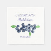 Blueberries Blueberry Frucht Brautparty Party Serviette (Vorderseite)