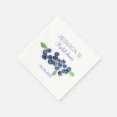 Blueberries Blueberry Frucht Brautparty Party Serviette (Ecke)