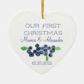 Blueberries Blueberry Frucht Hochzeit Weihnachten Keramik Ornament (Vorne)