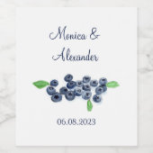 Blueberries Blueberry Frucht Sommerhochzeit Weinetikett (Einzelnes Label)