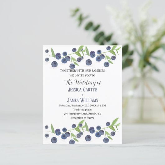 Blueberries Blueberry Frucht WasserfarbenWedding (Stehend Vorderseite)