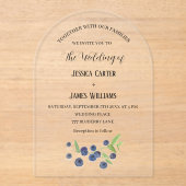 Blueberries Blueberry Frucht WasserfarbenWedding Acryleinladungen (Vorderseite)