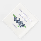 Blueberries Blueberry Fruits Wedding Party Serviette (Ecke)
