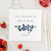 Blueberries Blueberry Fruits Wedding Party Serviette (Beispiel)