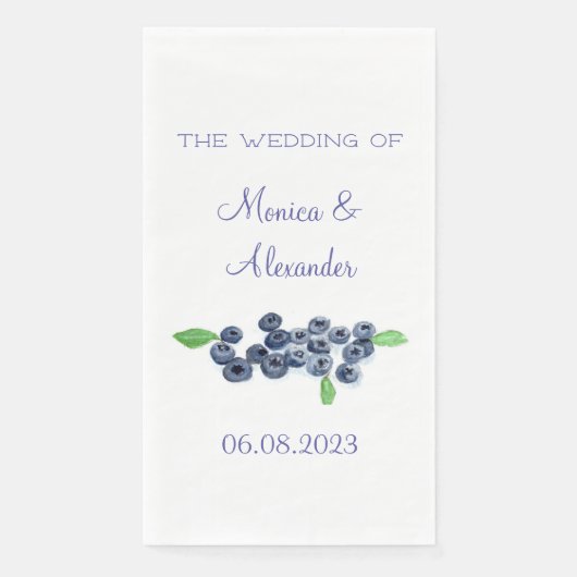Blueberries Blueberry Fruits Wedding Party Serviette (Vorderseite)