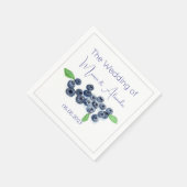 Blueberries Blueberry Fruits Wedding Party Serviette (Ecke)