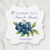 Blueberries Blueberry Fruits Wedding Vielen Dank Geschenkanhänger (Vorderseite)