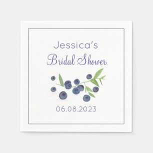 Blueberries Blueberry Summer Brautparty Serviette