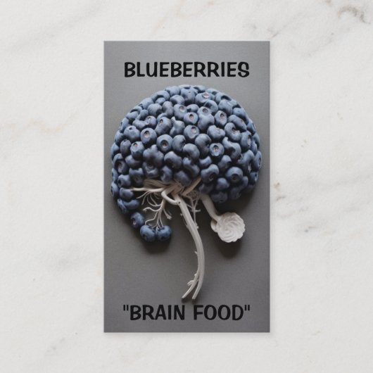 Blueberries Brain Food Visitenkarte (Vorderseite)