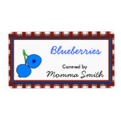 Blueberries Custom Canning Labels (Vorne)