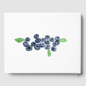 Blueberries Frucht Blueberry Watercolor Wedding Gästebuch (Rückseite)