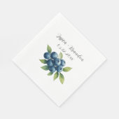 Blueberries Frucht Blueberry Watercolor Wedding Serviette (Ecke)
