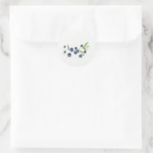 Blueberries Frucht Küche Aquarell rustikal chic Runder Aufkleber (Tasche)