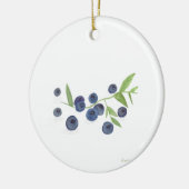 Blueberries Frucht Küche Aquarellspeisen lila Keramik Ornament (Links)