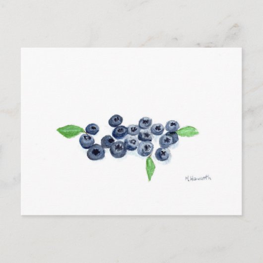 Blueberries Früchte Küchendekoration Postkarte (Vorderseite)