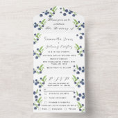 Blueberries Früchte Sommer Elegante Rustikale Hoch All In One Einladung (Innen Boden)