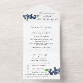 Blueberries Früchte Sommer Elegante Rustikale Hoch All In One Einladung (Innen Boden)