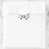 Blueberries Fruchtküche Aquarellbeeren schick Quadratischer Aufkleber (Tasche)