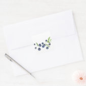 Blueberries Fruchtküche Aquarellbeeren schick Quadratischer Aufkleber (Umschlag)